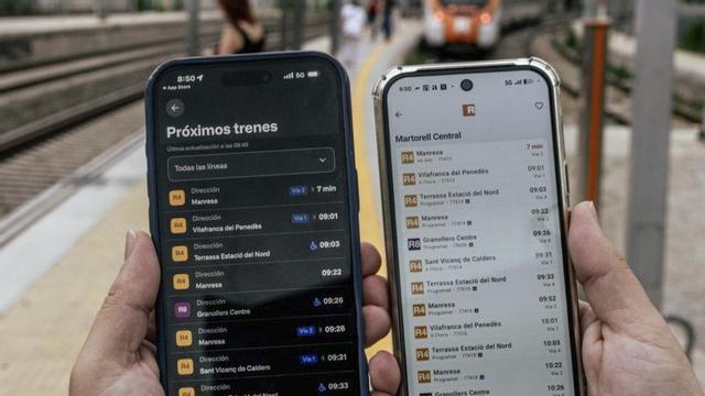 L’aplicació oficial de Rodalies i la de Transporta’m. | JORDI OTIX