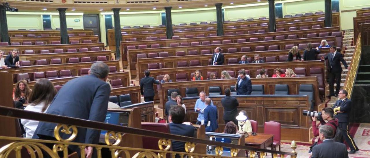 El Congreso vacío a la llegada de los enviados de las Corts para blindar la inversión en l´Estatut el pasado septiembre.