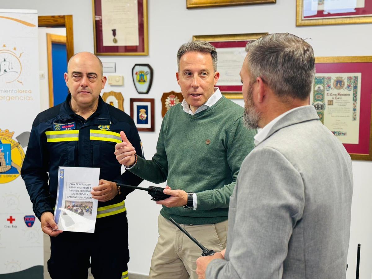 Ricardo Villalba, Fulgencio Gil y José Martínez durante la presentación del plan.