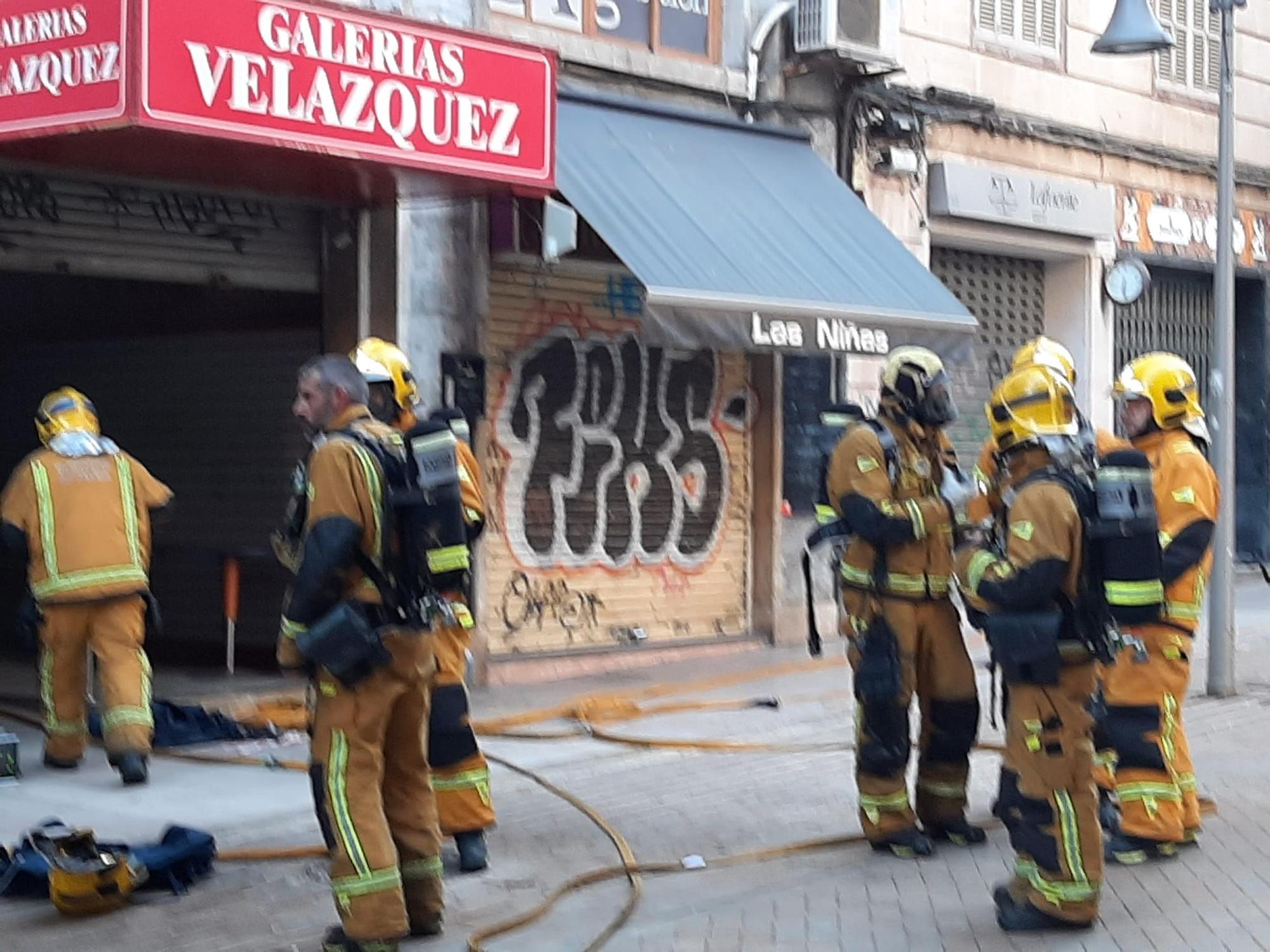 Incendio en las Galerías Velázquez de Palma