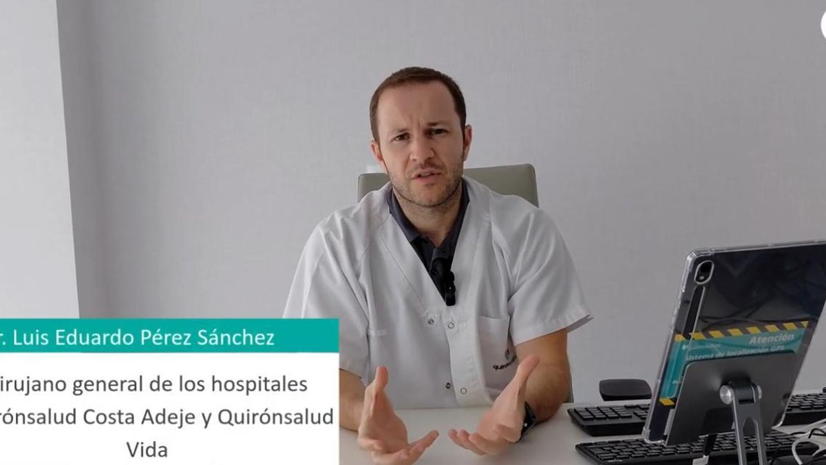 Doctor Luis Eduardo Pérez, coloproctólogo del hospital Quirónsalud Costa Adeje