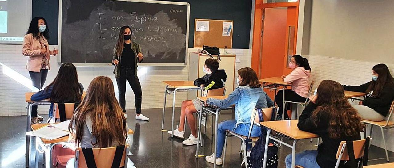 Un aula de la Safor con auxiliar, el curso pasado.