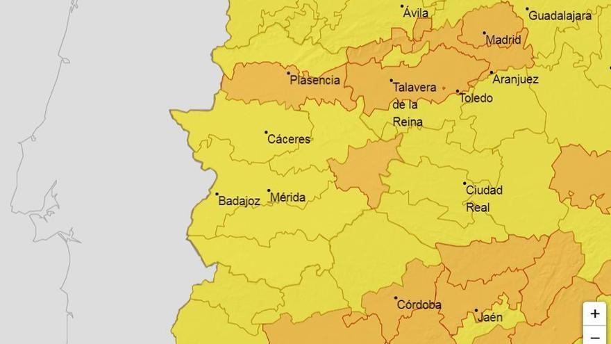 La Siberia y el Tajo y Alagón, en alerta naranja este viernes por temperaturas de hasta 40 grados