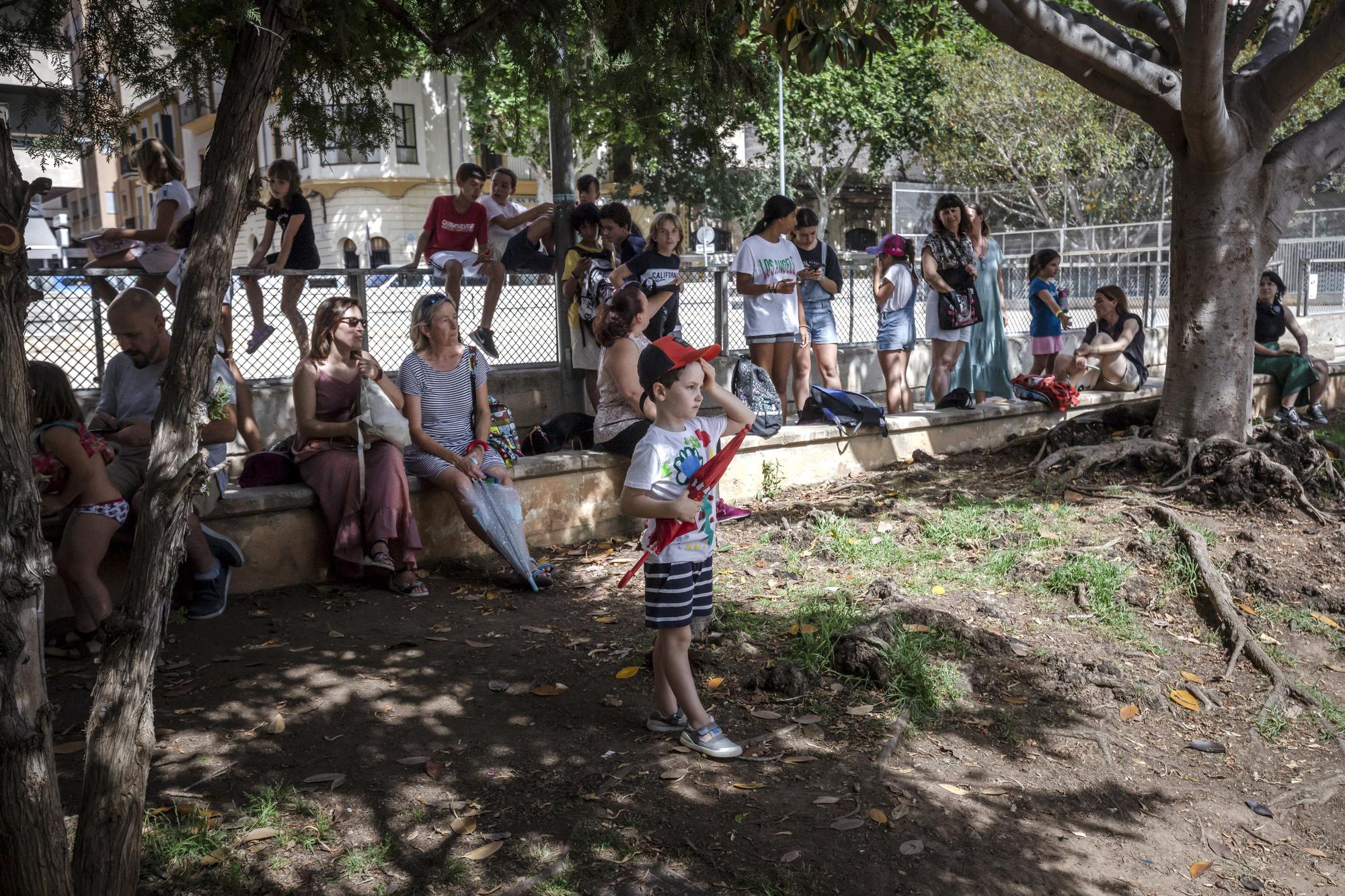 Vecinos de Plaza Patines protestan para exigir sombras en el parque