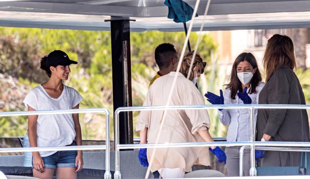 Rafa Nadal y Mery Perelló inspeccionan su nuevo barco