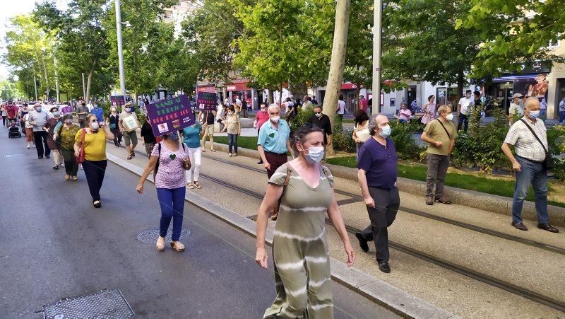 Manifestación en contra del hospital privado