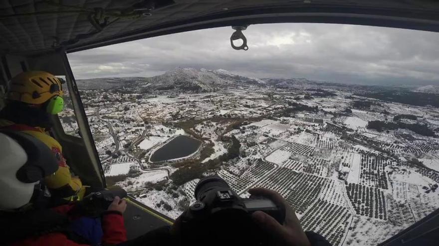 La nevada, a vista de pájaro