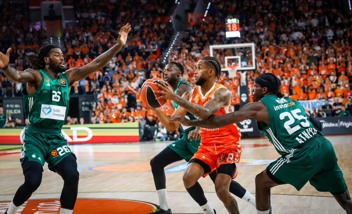 Valencia VLC SPD Baloncesto segundo partido de play off de la Euroliga entre el Valencia Basket y el Panathinaikos