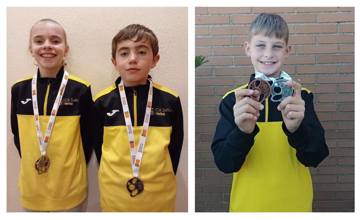 Los alevines medallistas del CA Safor Teika