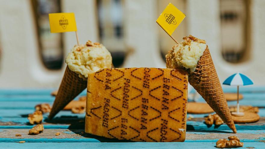 El grana padano también puede convertirse en helado