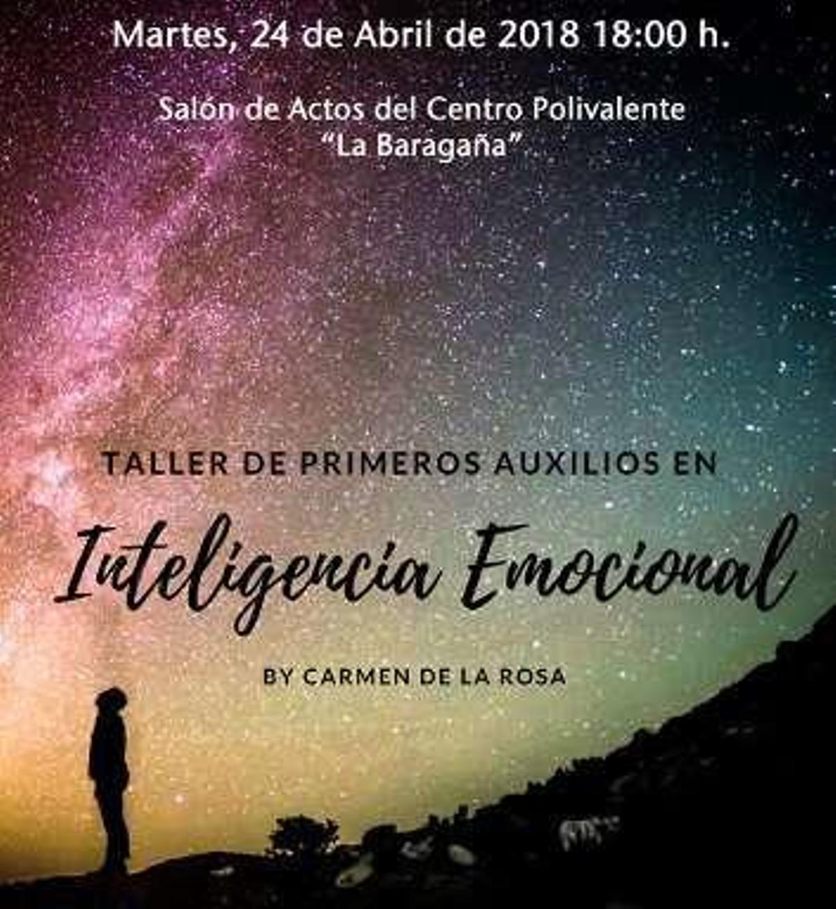 Cartel del taller de inteligencia emocional.