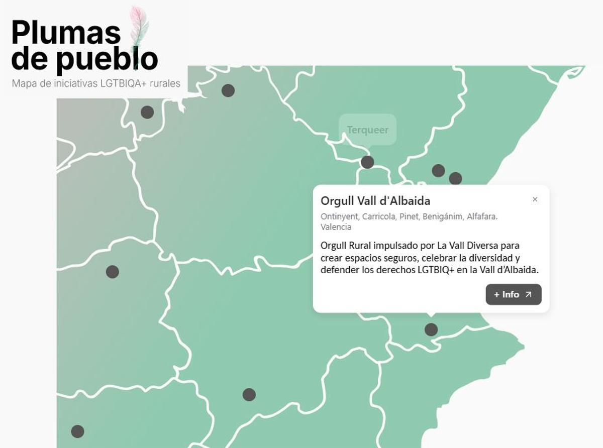 La Vall Diversa en el mapa 'Plumas de pueblo'