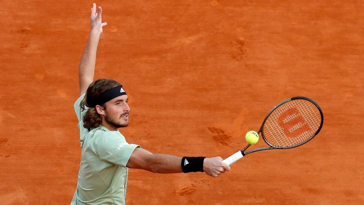 Tsitsipas en su debut en Montecarlo