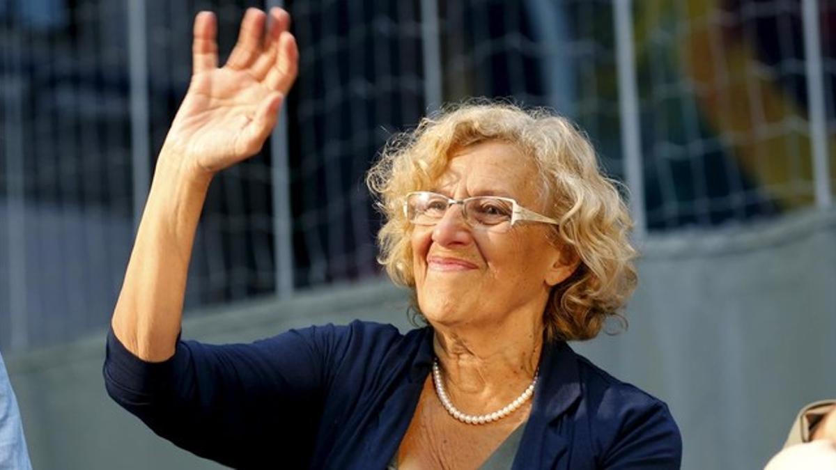 La alcaldesa de Madrid, Manuela Carmena, en su visita a Barcelona el pasado 4 de septiembre.