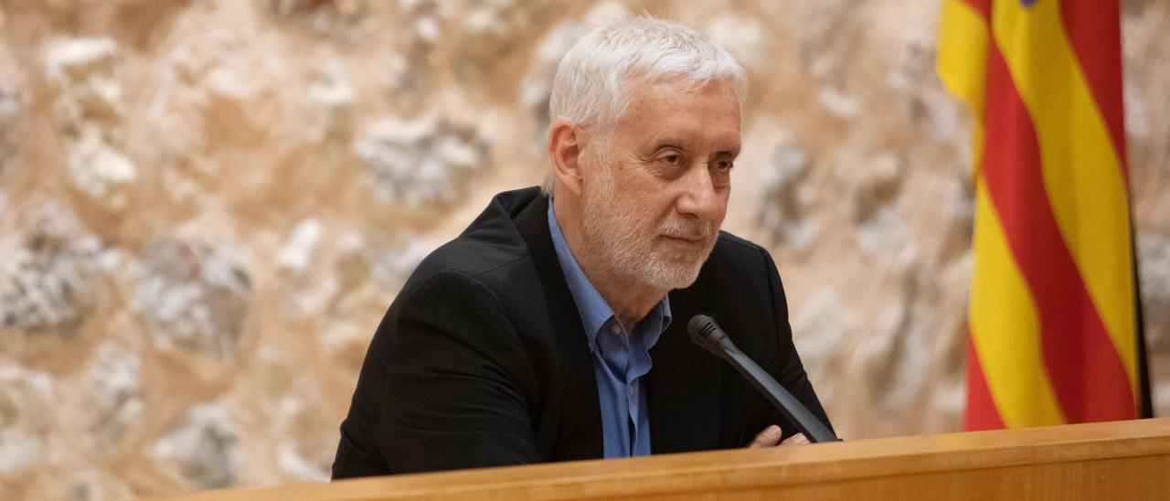 Xavier Pastor en el auditorio del ParcBit, en Palma, en una mesa redonda de Impulsa Balears.