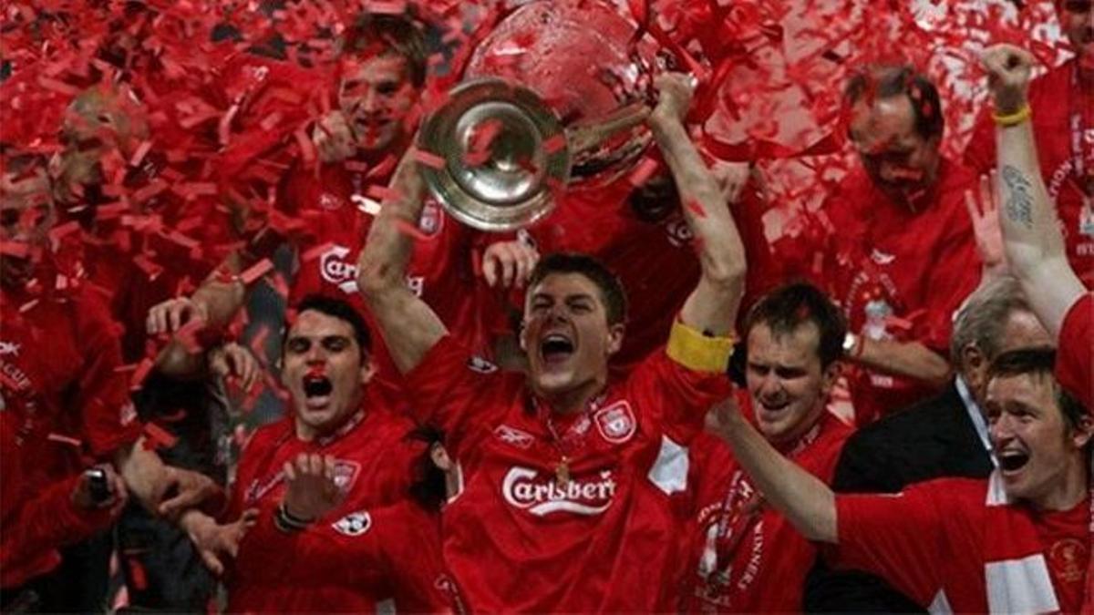 El Liverpool se llevó la final de 2005 a penaltis contra el Milan tras remontar un 3-0 en la segunda parte