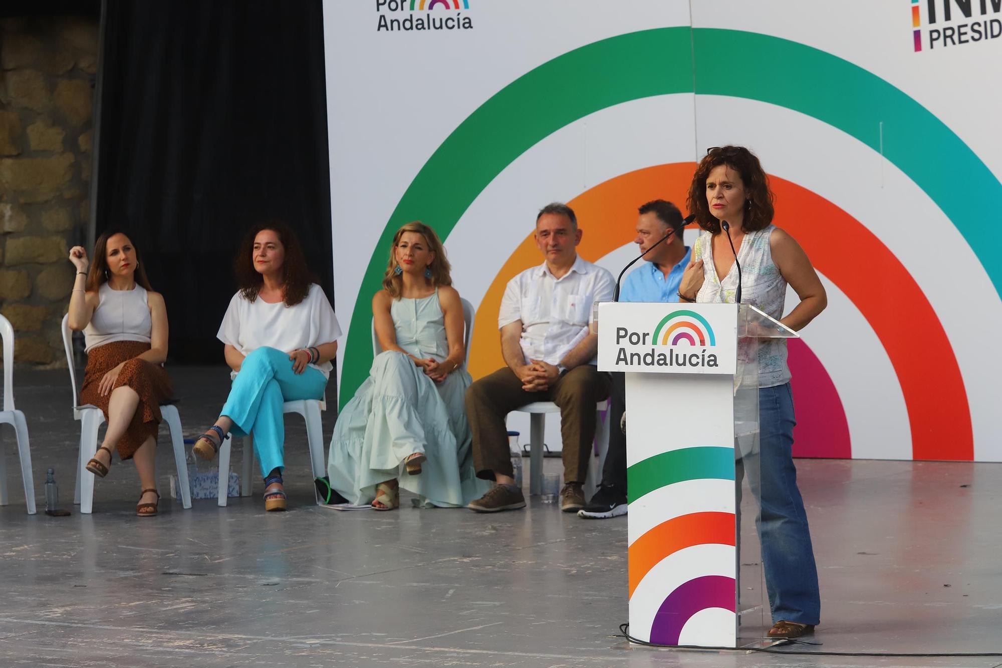 Yolanda Díaz en la campaña electoral andaluza en Córdoba