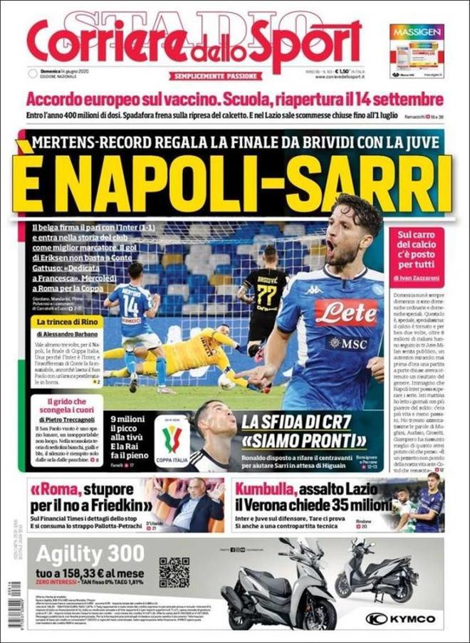 La portada de Corriere Dello Sport de hoy