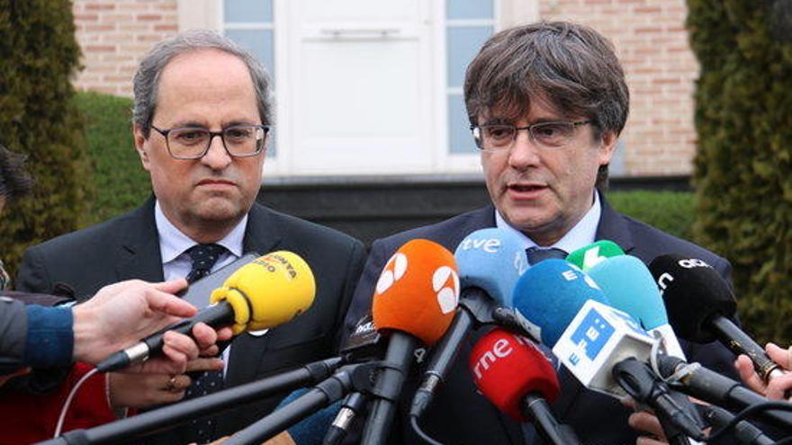 Quim Torra i Carles Puigdemont el passat gener.