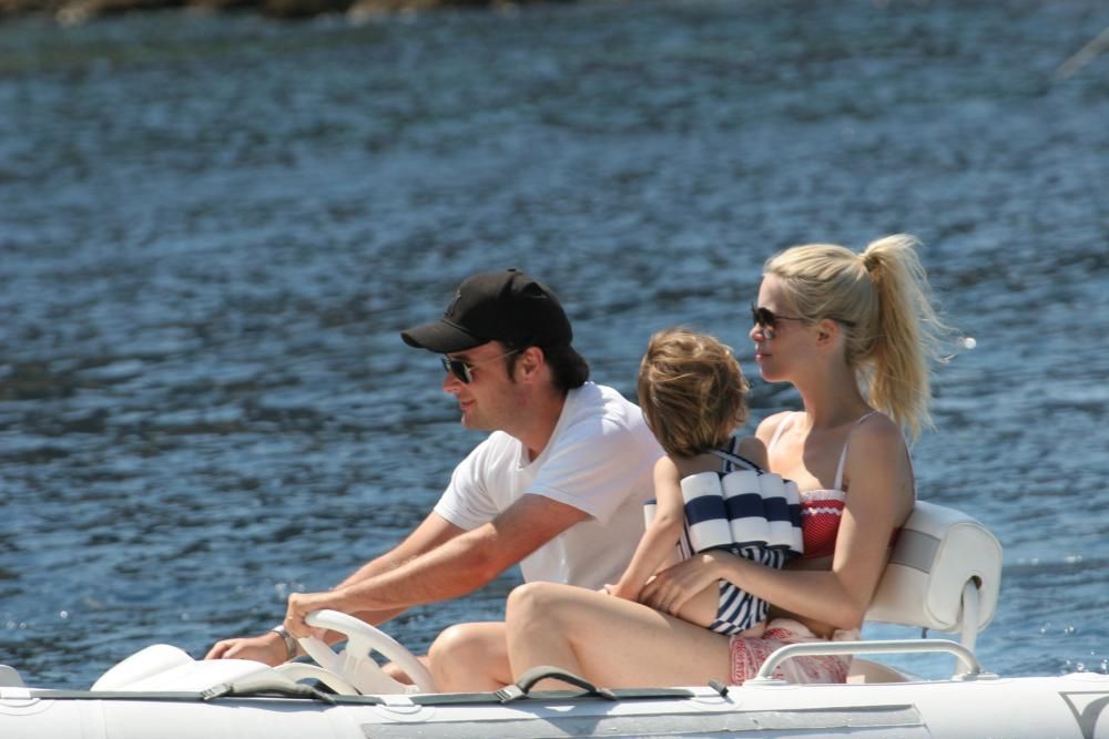 Claudia Schiffer y su familia en Mallorca