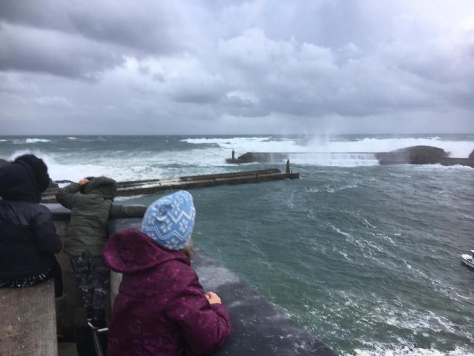 Las imágenes del temporal en Asturias