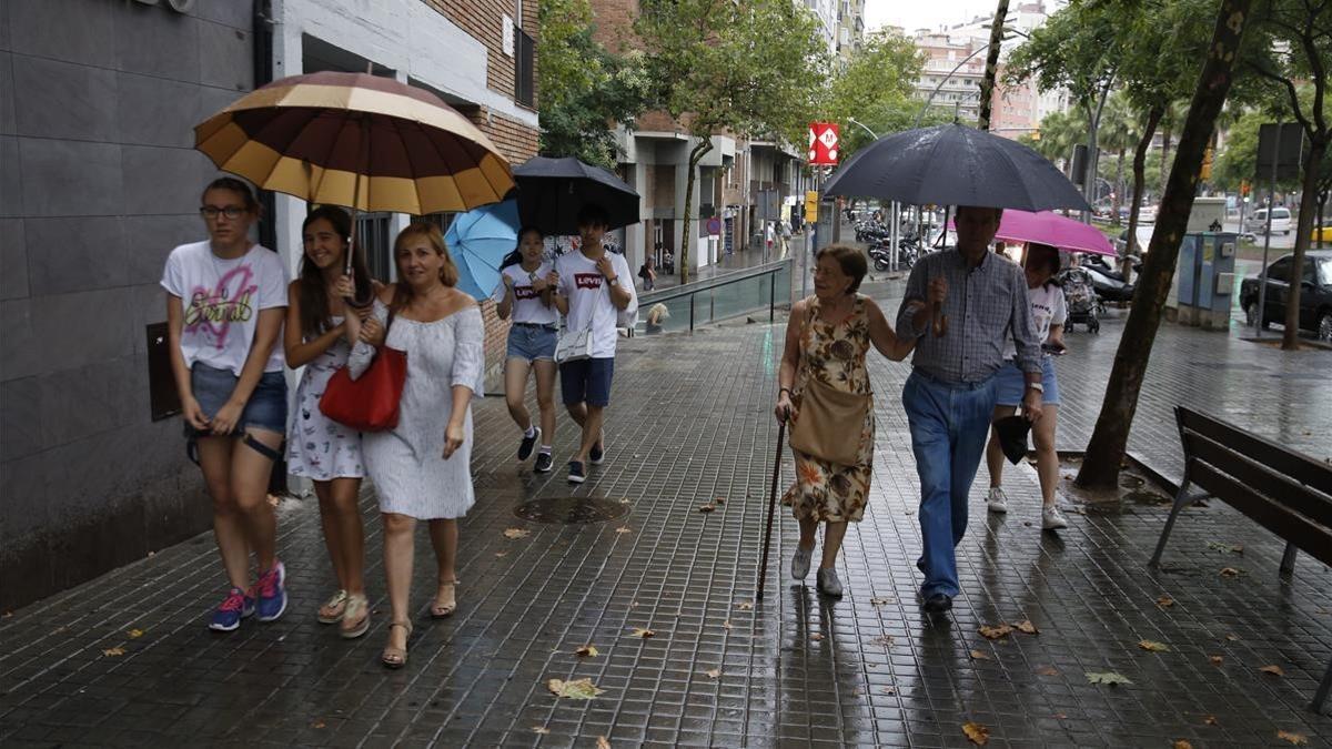 lluvia en barcelona