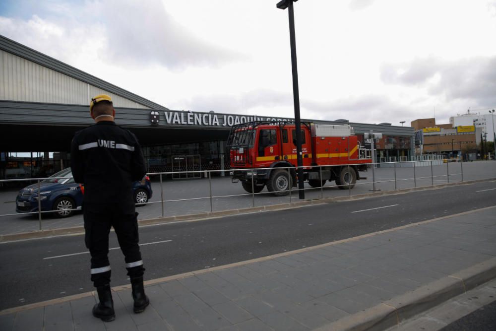 La UME se despliega en València por el coronavirus