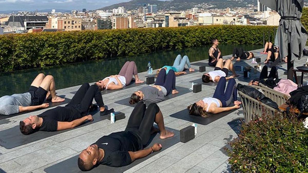 Yoga en el Mandarin Oriental.