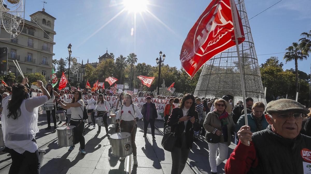 Manifestación en defensa de la sanidad pública