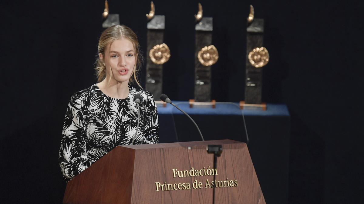 Así ha sido el cuarto discurso de Leonor en los Premios Princesa de Asturias