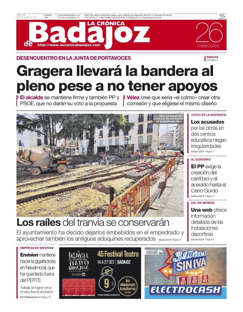 Consulta la portada correspondiente al día 26 de octubre de 2022