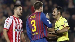 Gerard Piqué creu que la decisió de l’àrbitre va ser mig premeditada.