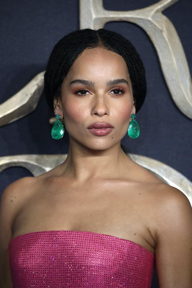 Zoë Kravitz coleta rizada