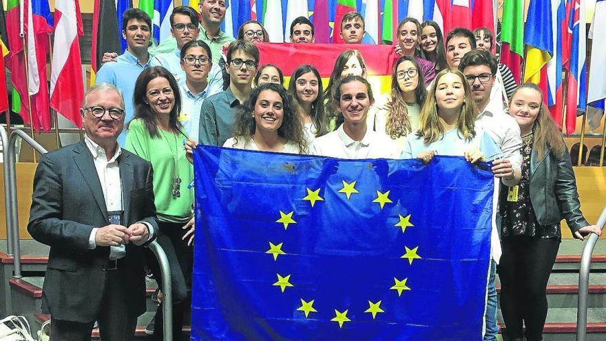 Los alumnos del Juan Carlos I, eurodiputados en Estrasburgo