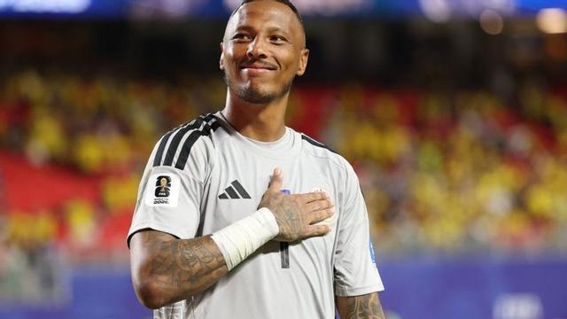 Eloy Room, feliç després de l’empat de Curaçao contra l’Equador.  | CHARLOTTE WILSON / GETTY IMAGES AFP