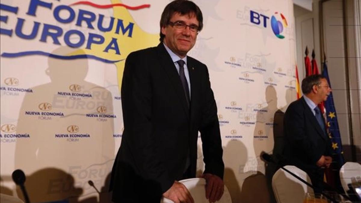 Carles Puigdemont, este viernes en Madrid.