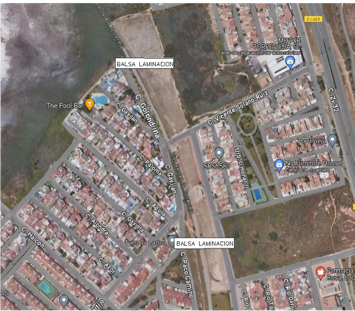 Zona de actuación del entorno de las balsas de laminación del Limonar con una inversión de 2,2 millones de euros prevista