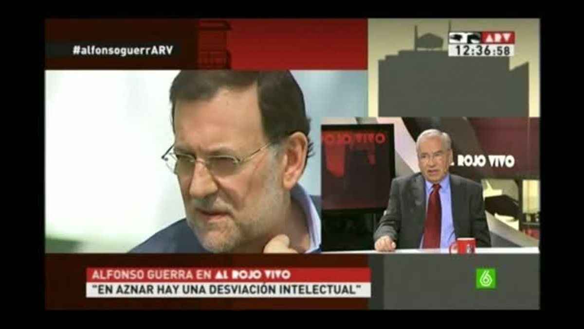 Alfonso Guerra, ahir al migdia a ’Al rojo vivo’ (La Sexta).