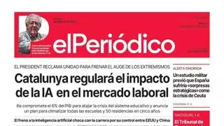 La portada de EL PERIÓDICO del 15 de septiembre de 2026