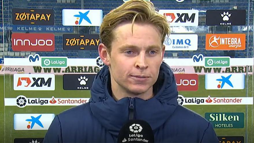 Frenkie de Jong, contundente: "Puedo mejorar mucho, pero tampoco es un desastre"