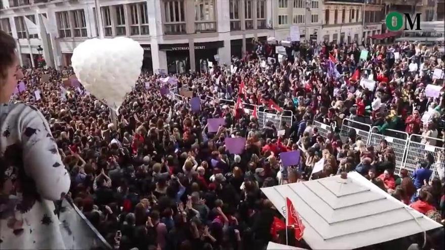 La concentración del 8-M en la plaza de la Constitución