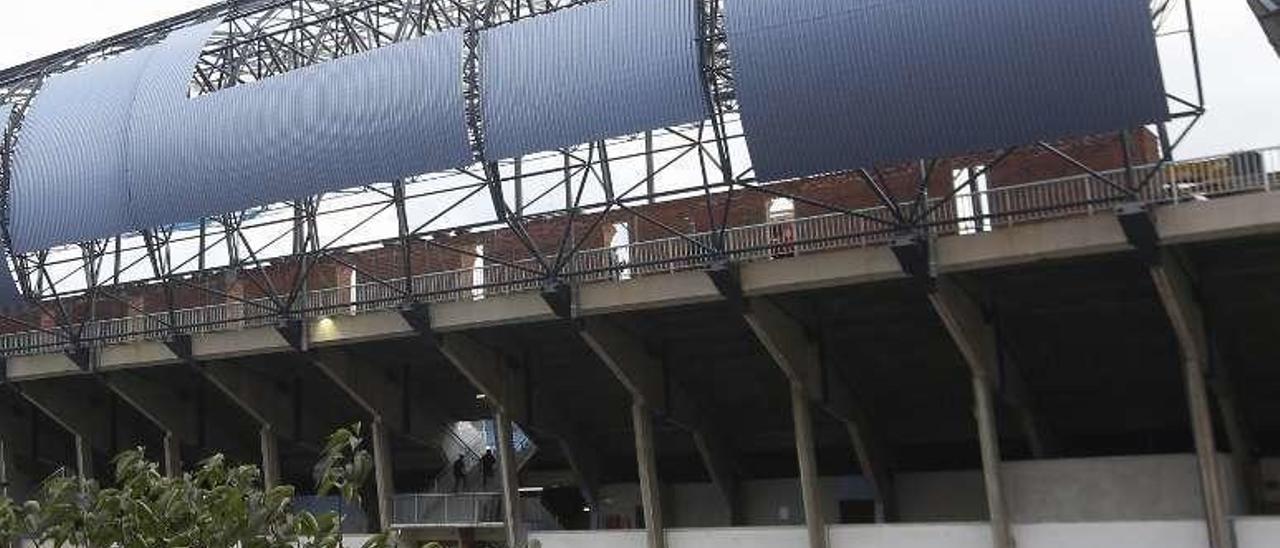 Vista de las obras de Tribuna, ya muy avanzadas. // Ricardo Grobas