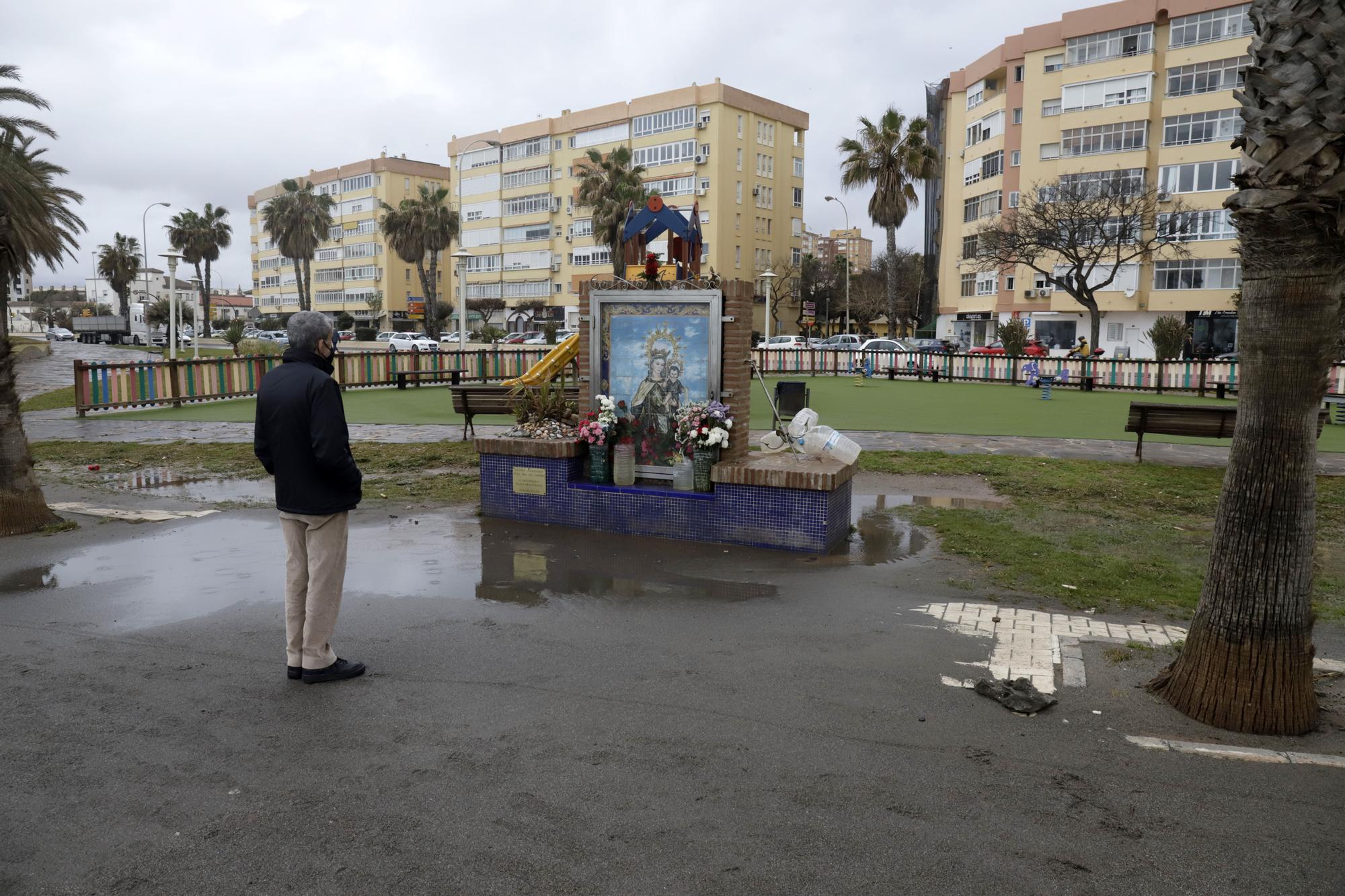 Daños por el temporal en Málaga