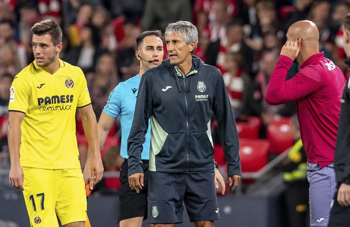 El entrenador del Villarreal, Quique Setién