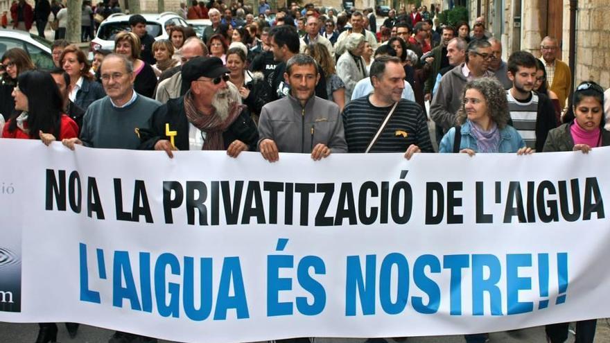 Manifestación contra la privatización del agua celebrada hace dos años.