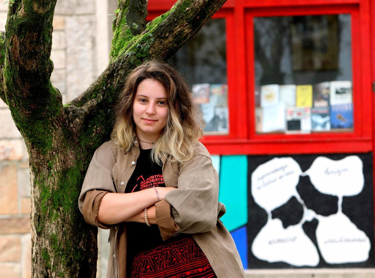 La directora de cine gallego Ánxos Fazáns participa en Curtocircuíto. Foto: Efe/Xoán Rey