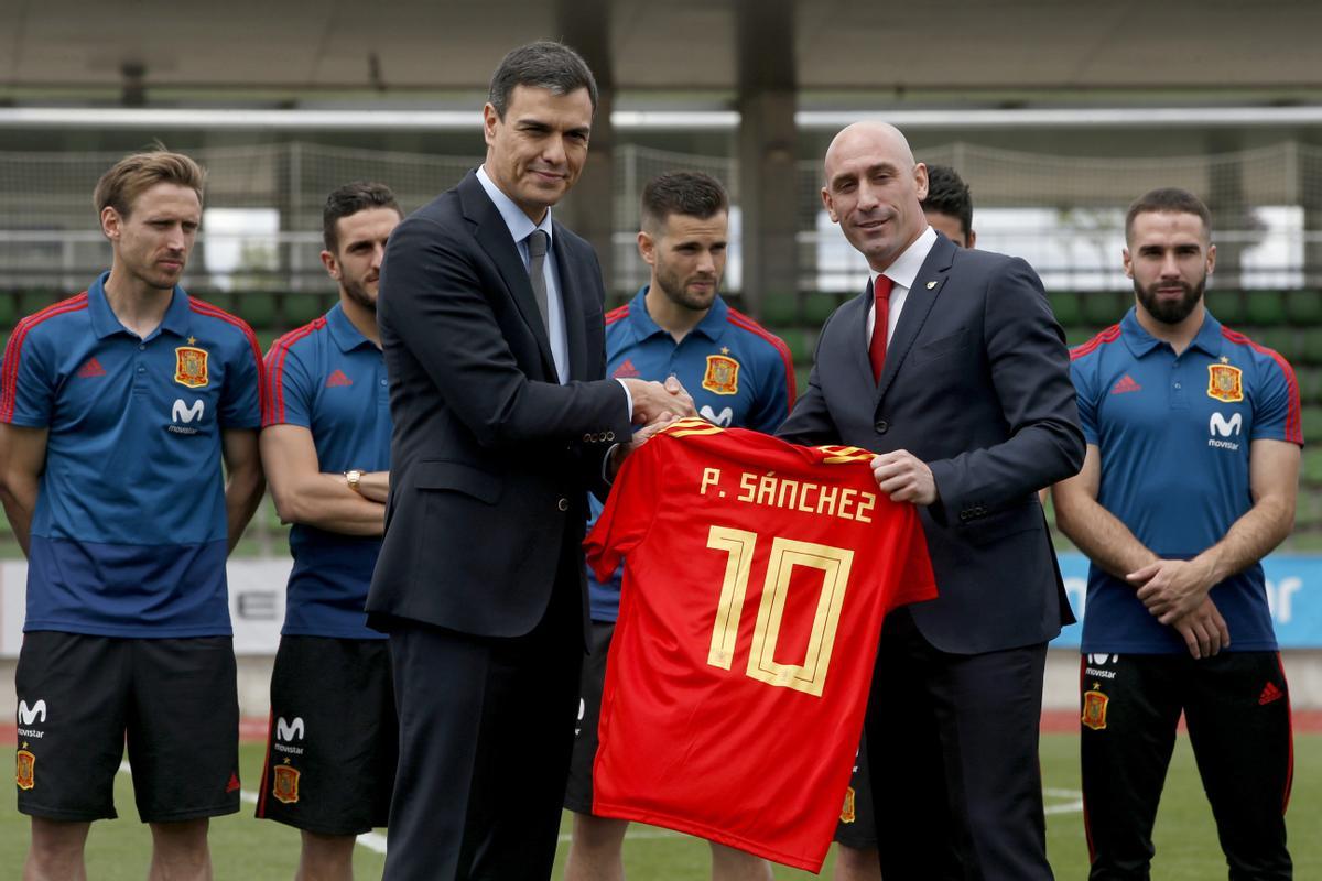 Pedro Sánchez y Luis Rubiales, antes del Mundial 2018.