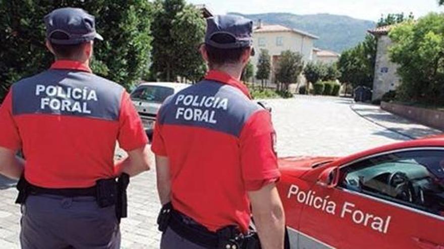 Agentes de la Policía Foral de Navarra.