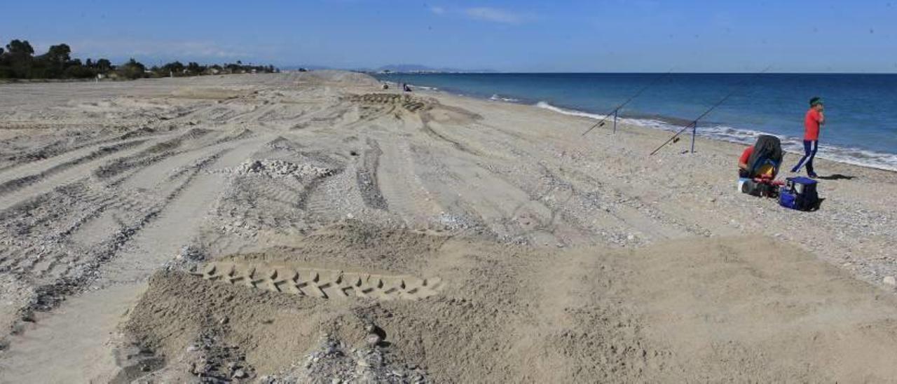 Imagen de la playa de Sagunt tras los últimos trabajos de la Demarcación de Costas.