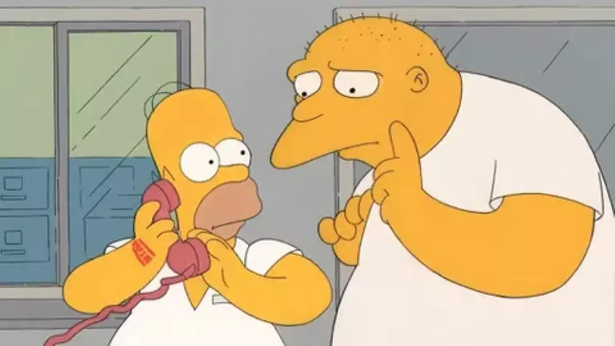 Homer amb Leon Kompowsky, a qui Michael Jackson va posar veu